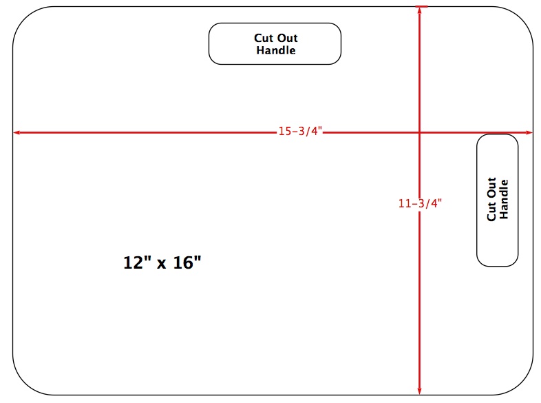 12" x 16" w/handle Whiteboard